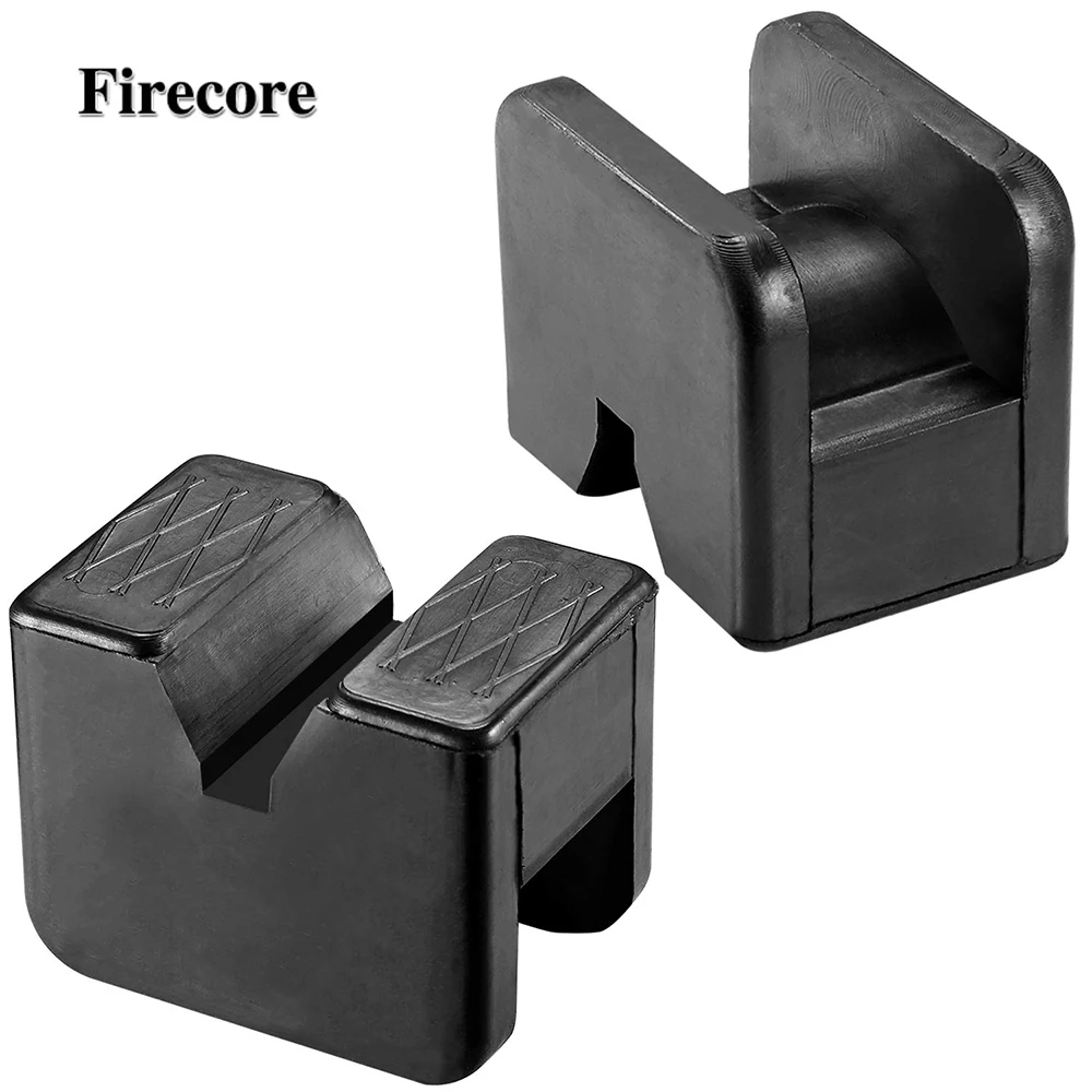 

Firecore 2/4/6 Pcs Enhanced Universal Slotted Frame Rubber Jack Pad With Fiber For Trolly And Lifting Platforms