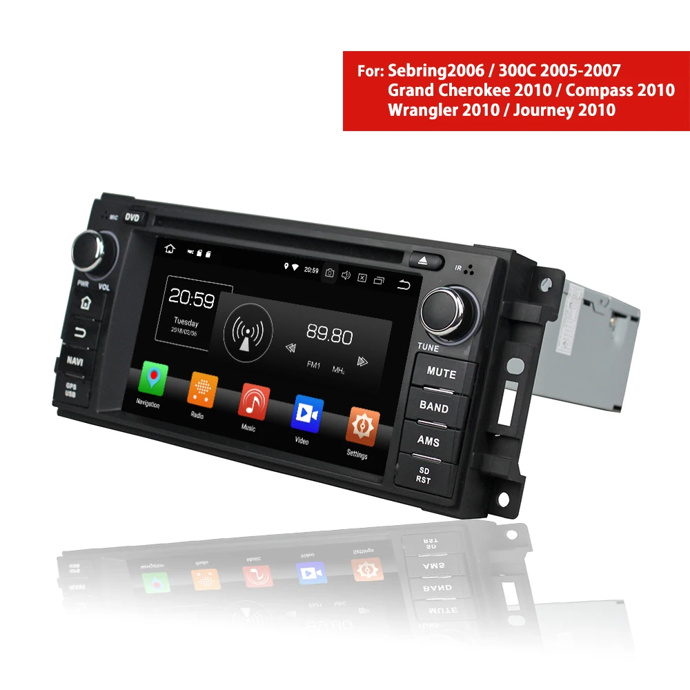 Автомагнитола 1 Din для Chrysler 300C Sebring / Jeep Wrangler Compass Grand Cherokee 2005 ~ 2010|Мультимедиаплеер