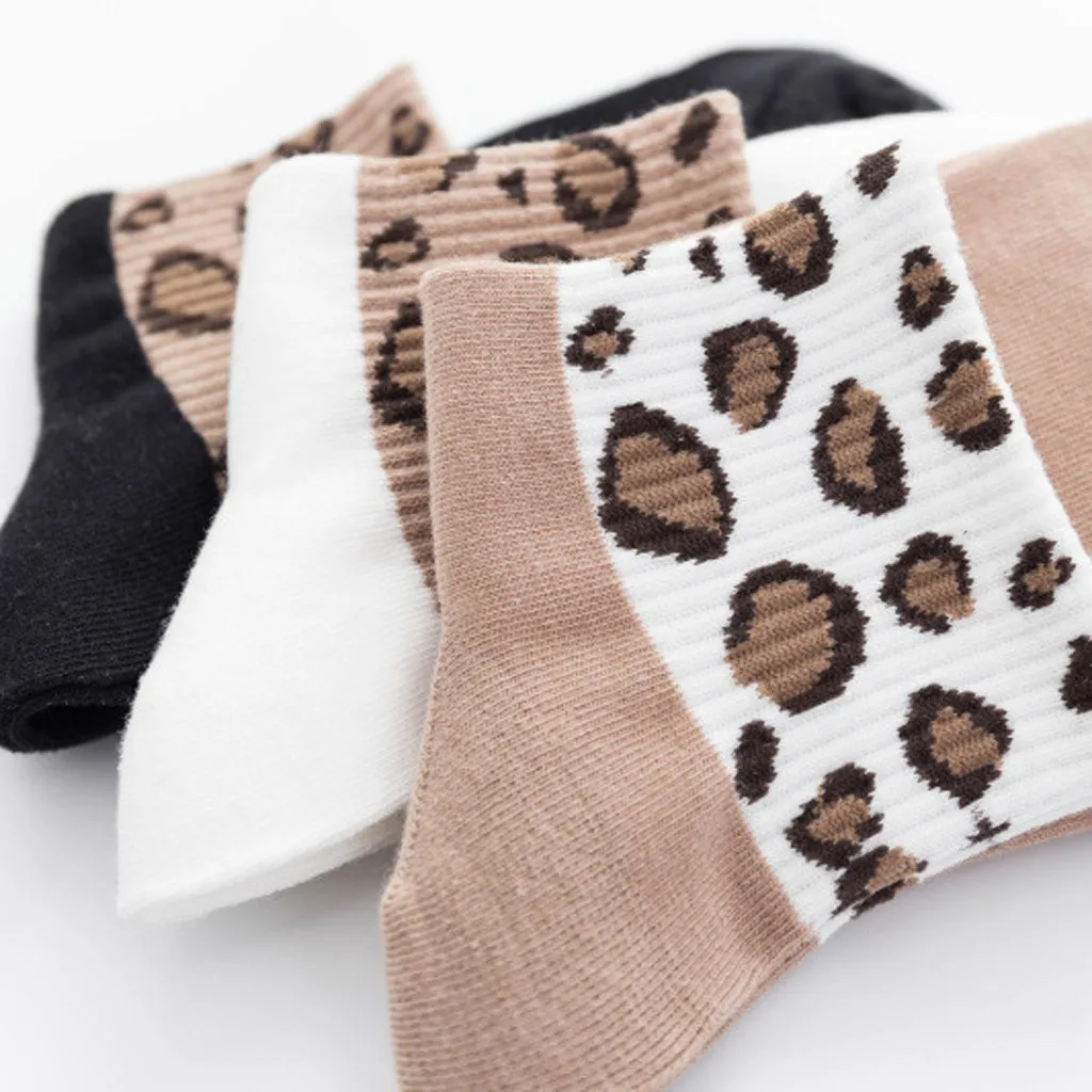 Новые весенние женские носки леопардовые носки с принтом модные браслеты Sox Bobby Носки Короткие хлопковые носки женские разноцветные свежие