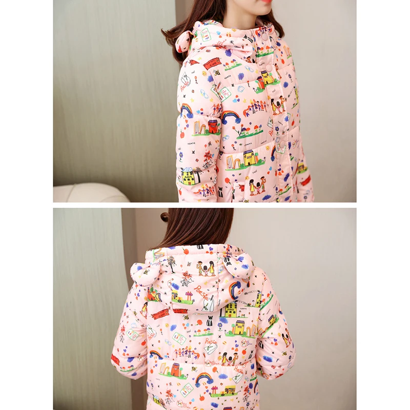 2018 New Winter Jacket Female Parka Coat Cartoon lovely Long Down Jacket Plus Size Long Hooded Duck Down Coat Jacket Women LF907 2018 New Winter Jacket Female Parka Coat Cartoon lovely Long Down Jacket Plus Size Long Hooded Duck Down Coat Jacket Women LF907