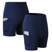 Женские шорты для йоги с высокой талией, шорты для фитнеса и бега, шорты для тренировок, бега, занятий йогой с карманом