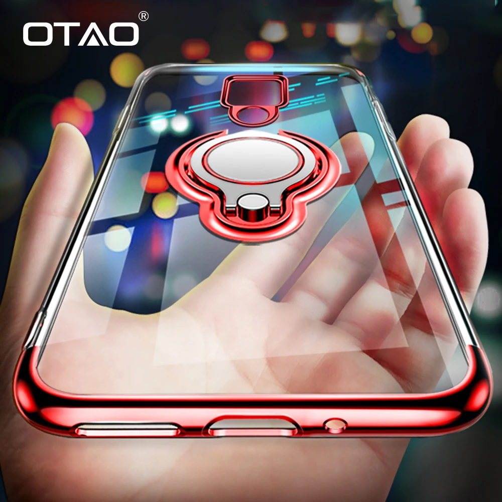 

Ultra Thin Transparent Phone Case For Huawei Mate 20 10 Pro P20 P10 Lite Car Magnetic Cases For Honor 9 Finger Ring Holder Cover