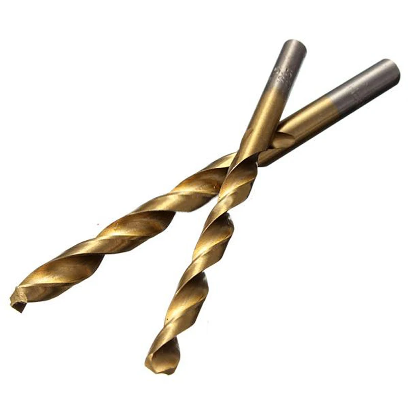 13pcs/set HSS Twist Drill Bit Set 1/4" Hex Shank Titanium Coated Drill Woodworking Wood Tools 1.5-6.5mm