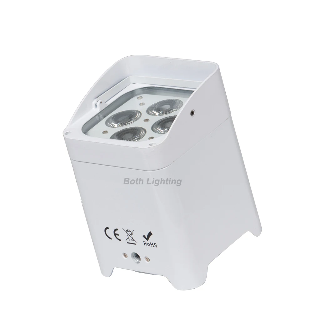Wifi &Remote Uplighting Smart DJ 4x18w RGBWA UV 6in1 Battery Operate Wireless DMX LED Uplight for Wedding