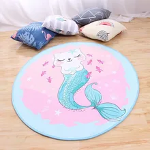1 шт. круглый коврик, напольный ковер для девочки-подростка, гостиная, коврики, диван, офисный коврик на кухню чайный коврик для стола, коврик для палатки, Рождественский коврик