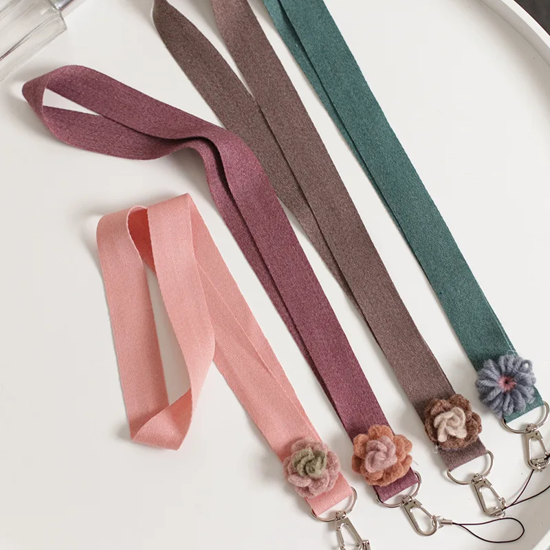 

DIY Cute Pink Neck Lanyard For Keys Lanyards Strap Key Cuello Mobile Phones Case ID Keychain Cards Kawaii Long Straps Landyard