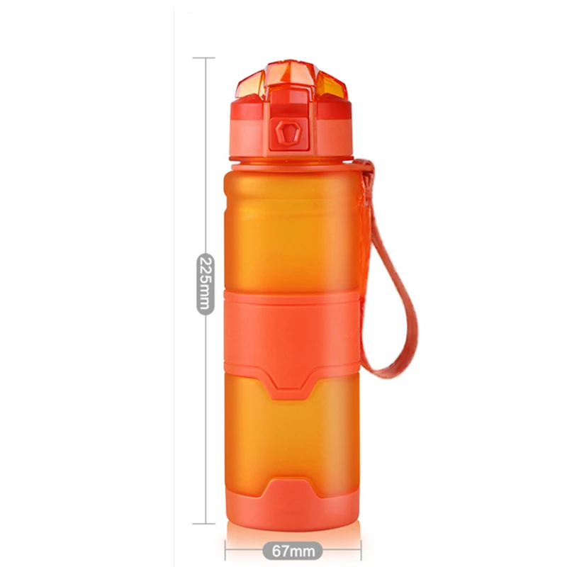 LC 500 мл 1Л Открытый Велоспорт пластиковые бутылки воды резиновая отделка Тритан колба для воды BPA бесплатно - Цвет: Orange