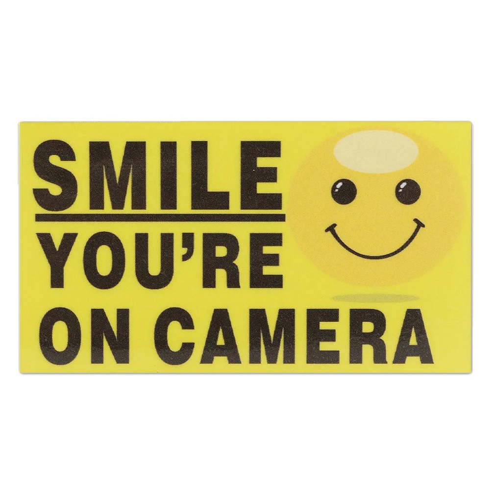 

5x "Smile You're On Camera" Self-adhesive Video Alarm Safety Warning Stickers Sign