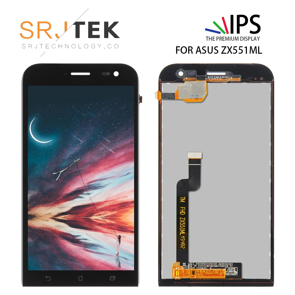 

For Asus Zenfone Zoom ZX551ML LCD Display + Touch Screen Digitizer Full Assembly For ZX 551 ML Black/White