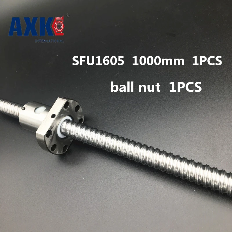 

2018 Special Offer Cnc Router Parts Axk Linear Rail 1pc Ball Screw Sfu1605 1000mm + Rm 1605 Ballscrew Ballnut For Cnc Parts