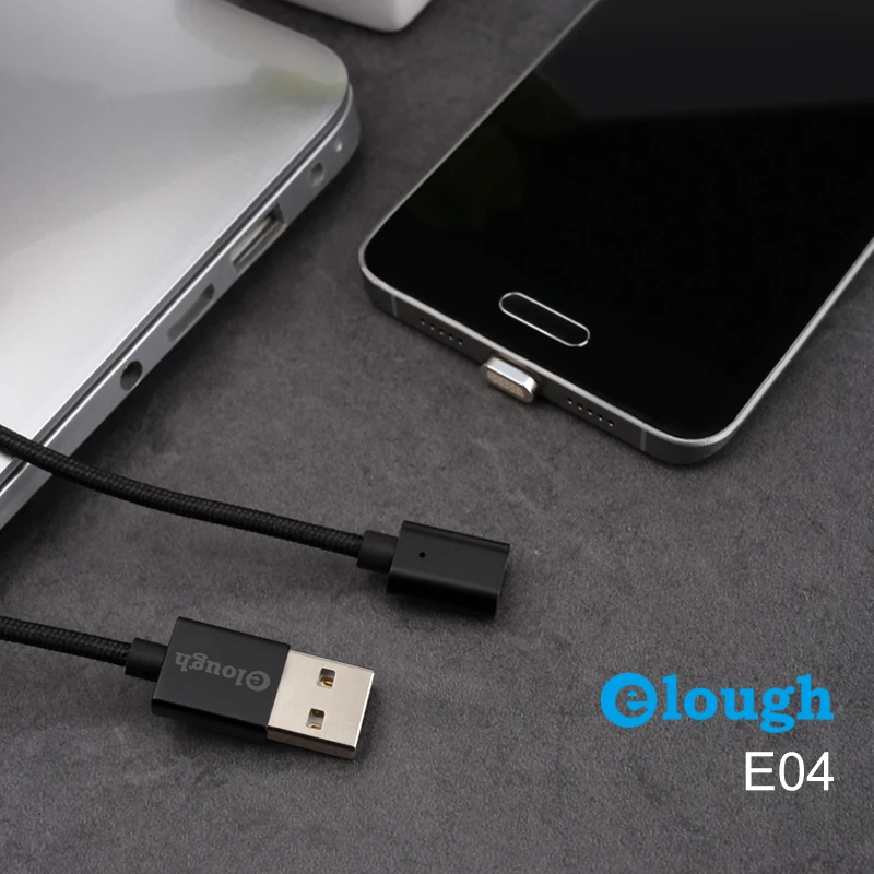 Elough E04 magnética Micro USB de Cable de carga de Cable de datos para Huawei Android Cable usb Micro Cable imán cargo trenzado de alambre