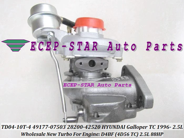 TD04-10T-4 49177-07503 28200-42520 Turbo Turbocharger For HYUNDAI Galloper TC 1996- Engine D4BF (7)