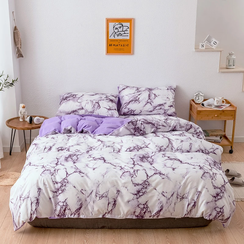 

Marble Pattern Bedding Sets Duvet Cover Set 2/3PCS Single Queen King Size Comforter Sets Bed Quilt Cover (No Sheet No Filling)