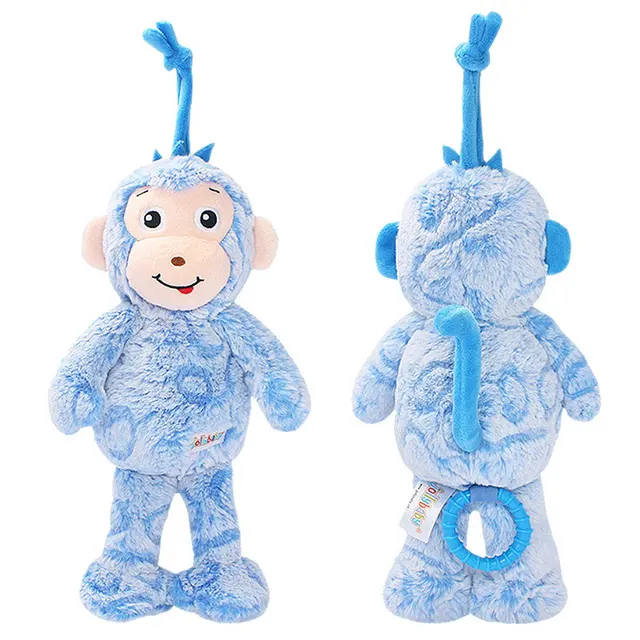 Round Soothing Pull String Rattle Musical Plush Toys music box Soothing