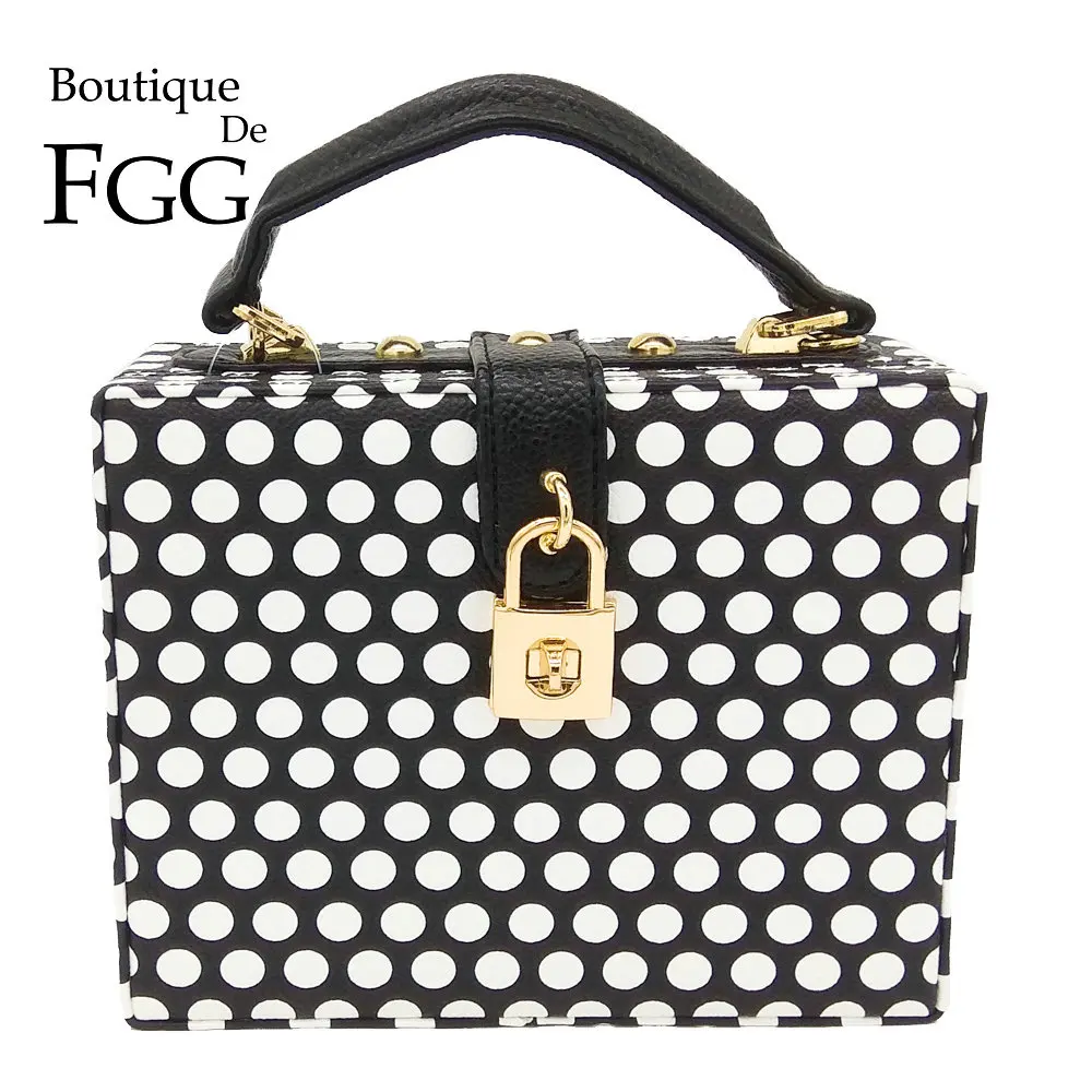 Beste Boutique De FGG Stip Vrouwen Mode Schouder Handtassen en Portemonnee Doos Clutch Tote Dames Casual Crossbody Tassen