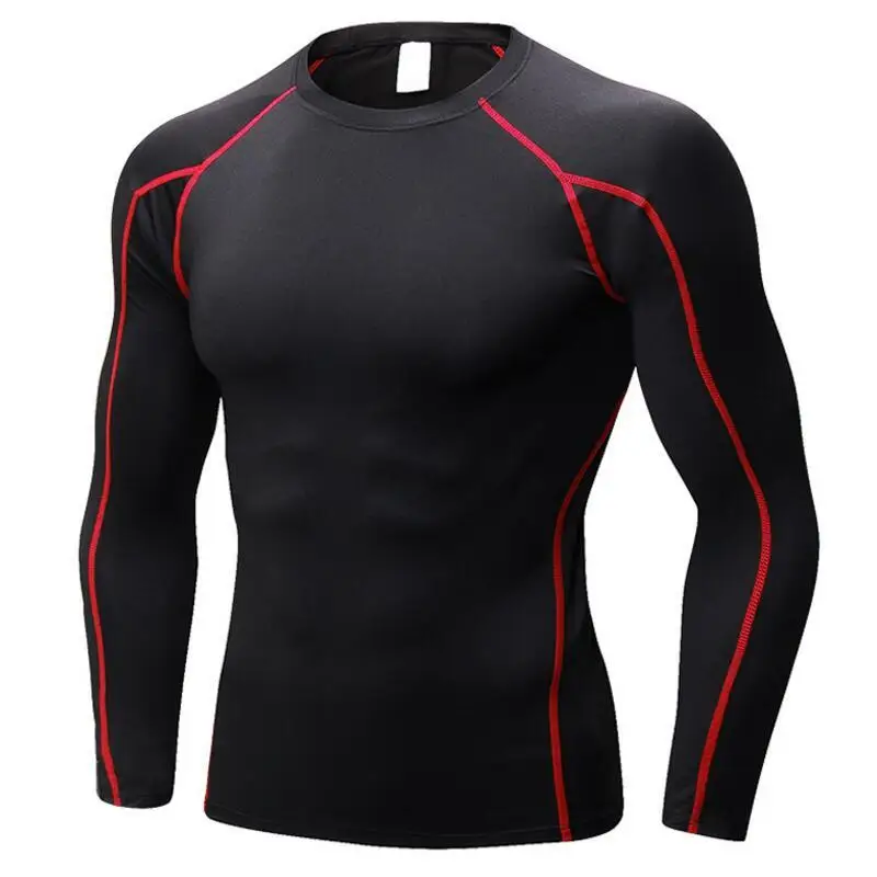 2018 New Running T-shirts Quick Dry Compression Shirts Fitness Tights Gym Sportswear Basketball Men Sports T-Shirt Bodybuilding | Спорт и