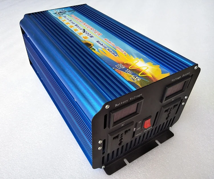 

real power 3000W pure sine wave inverter dc to ac with dual digital display