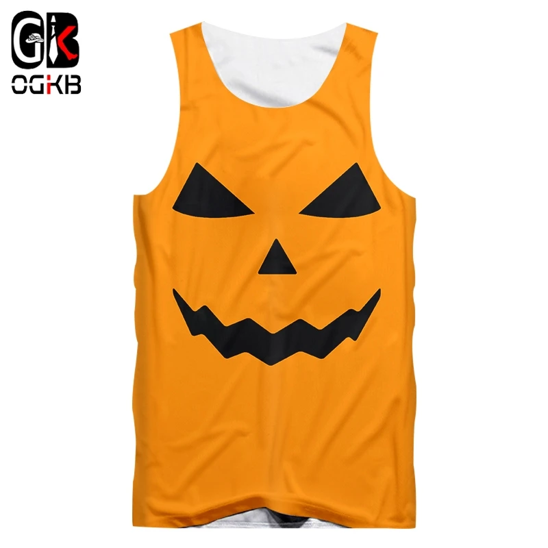 Mens 3D Printed Tank Tops Fantasy Halloween Burning Scarecrow Vest Sleeveless Casual Shirt Mens 3D Printed Tank Tops Fantasy Halloween Burning Scarecrow Vest Sleeveless Casual Shirt