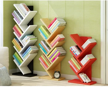 

A 9 Layers Tree Shape Wooden Bookshelf Bookcase Books Display Shelf Storage Rack Stable Bookcase Heavy Bearing 132cm Height