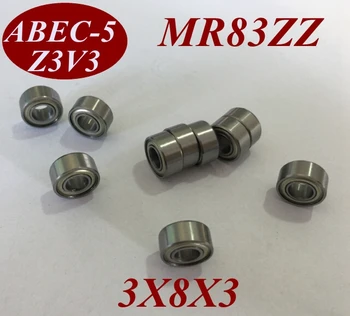 

100pcs MR83Z MR83ZZ MR83 ZZ MR83-ZZ 3X8X3 MM 3*8*3 MM Miniature roller micro shaft motor deep groove Ball Bearing tools
