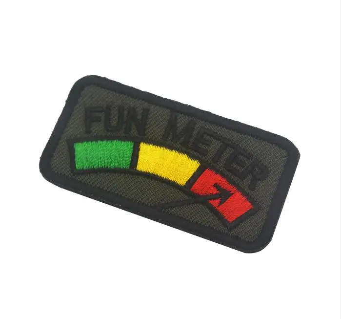 fun meter Тактический нашивки для поддержания боевого духа значки вышитые нарукавная эмблема ткань армейская для пальто сумка