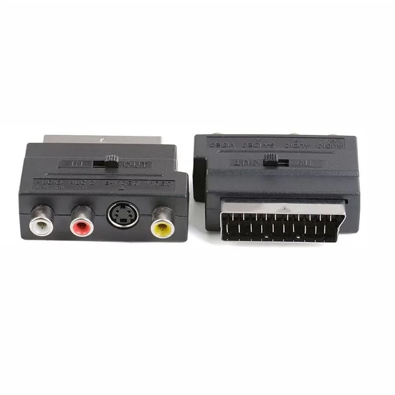 1.5m Scart to RCA Triple 3 x Phono Cable Composite Audio Video Lead.f