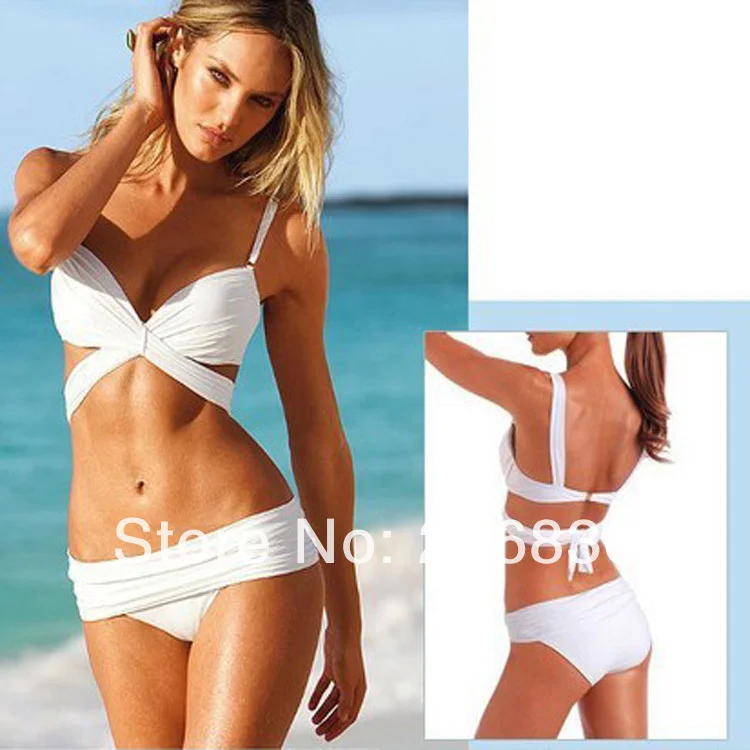 2014 Young Ladies Bikini Swimsuits Super Sexy Padded Bandeau Swimwear ...