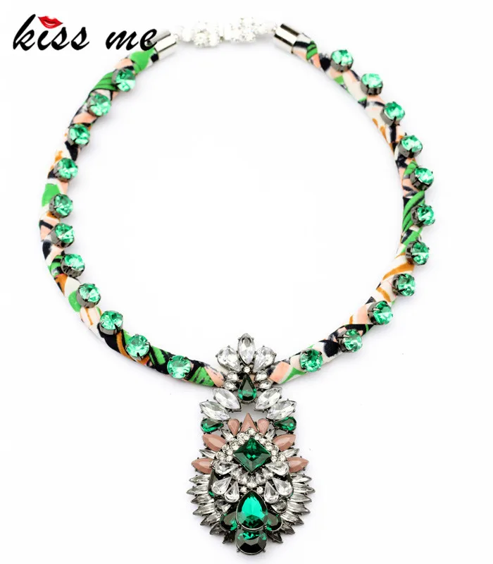 

New Styles KISS ME Statement Fashion Elegant Ethnic Luxury Pendant Necklace For Women