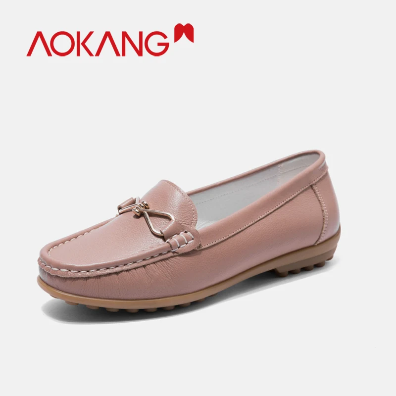 

AOKANG Women Flats Loafers shoes 2019 soft Candy Color Slip on Flat Ballet Flats Comfortable Ladies shoes woman zapatos mujer