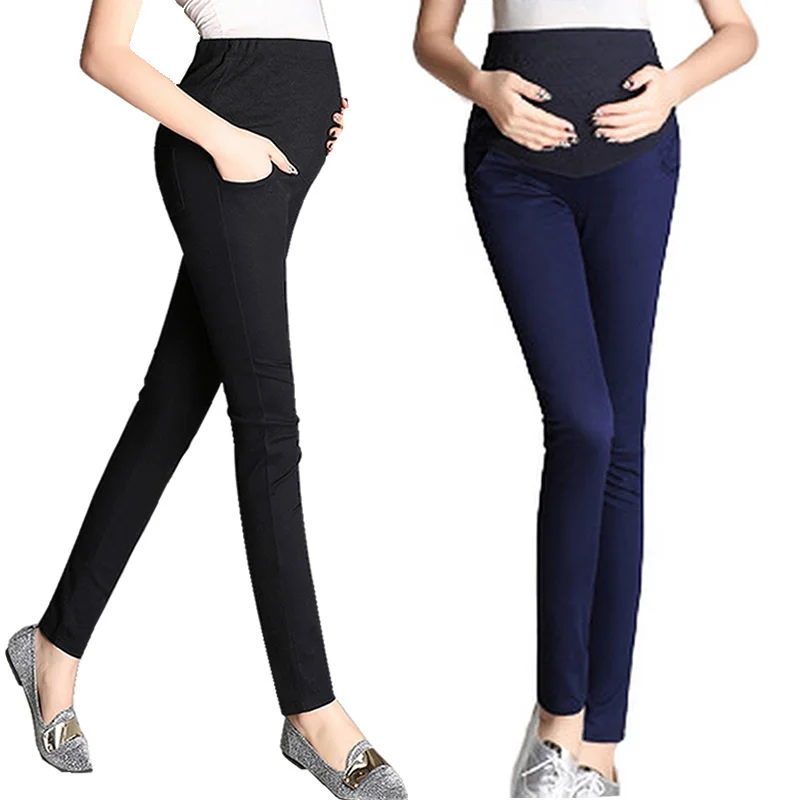 Pantalon de travail extensible pour femmes enceintes | Pantalon Slim à la cheville, robe taille haute de maternité, pantalon de grossesse