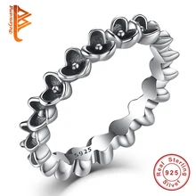 BELAWANG 925 Sterling Silver Mystic Daisy Flower Silver Ring Compatible with European Brand Ring for Women Original Jewelry
