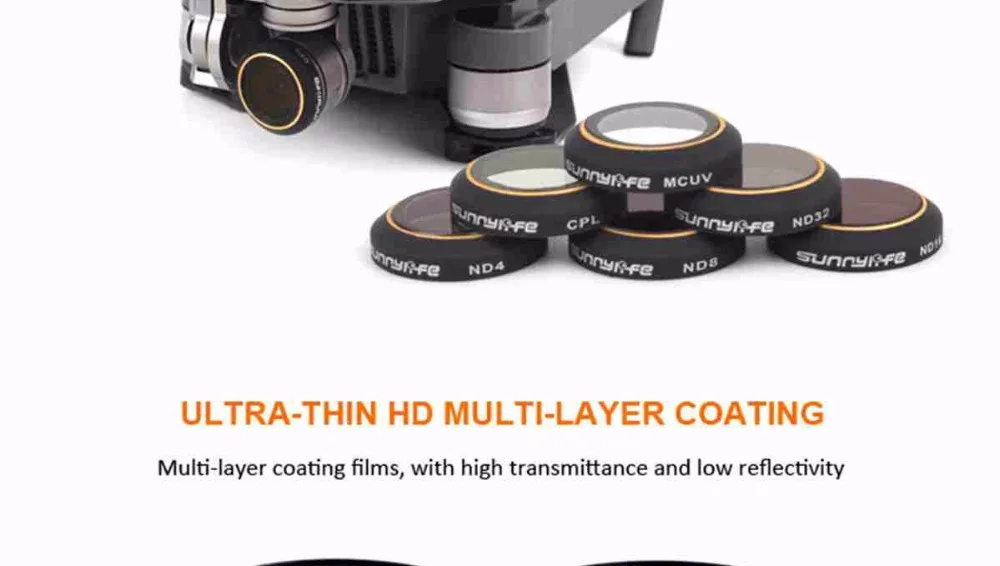 Набор фильтров для объектива ND4 ND8 ND16 ND32 CPL UV фильтр для Dji MAVIC Pro Platinum Drone поляризатор фильтр