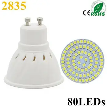 安い LED ランプ E27 E14 MR16 GU10 220 V 48LED 60LED 80LED SMD 2835 LED 電球ランプスポットライトランパーダ Led スポットライト