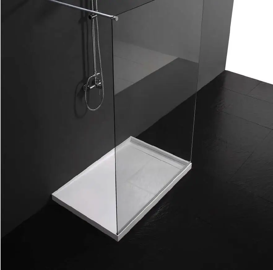 

1200X800X68mm Solid Surface Resin Rectangular Shower Tray Ultra-thin Artificial Stone Glass Shower Cabin Shower Pan WD0481