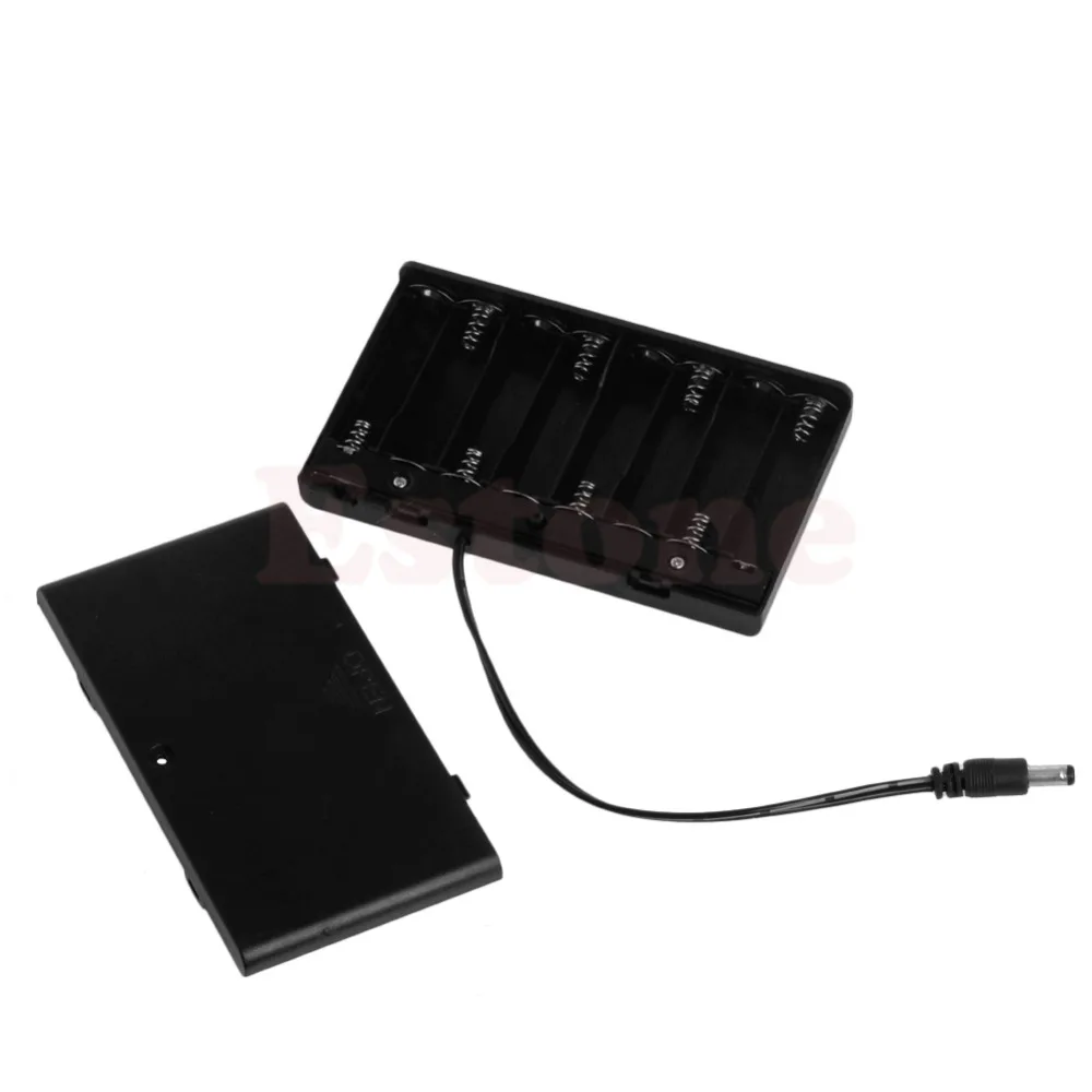 1 PC 8 AA Cells 12V Battery box Clip Holder Box Case Cover ON/OFF