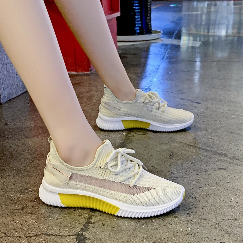 

New Plus Size Breathable Sneakers Women Shoes Woman Casual Shoes Female Loafers Lace Up Air Mesh Vulcanized Shoes Ladies Flats