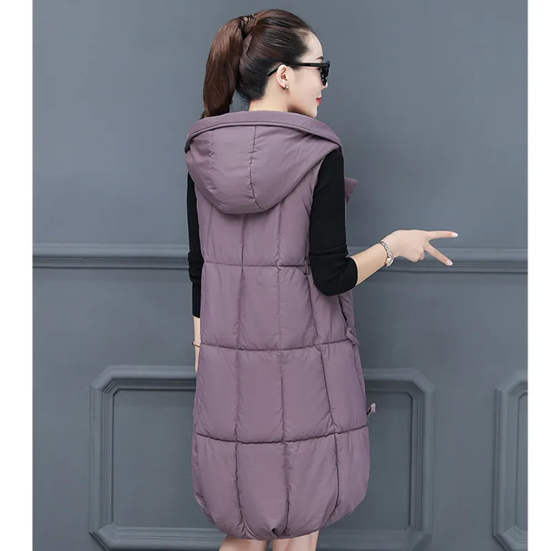 Vers Coréenne Moyen Parkashy922 À Femme Long Lâche Capuche purple Nouvelle Coton dark Mode Rembourré Veste D'hiver Gilet Bas Le Chaude Black Femmes white Green x8tAqpZ