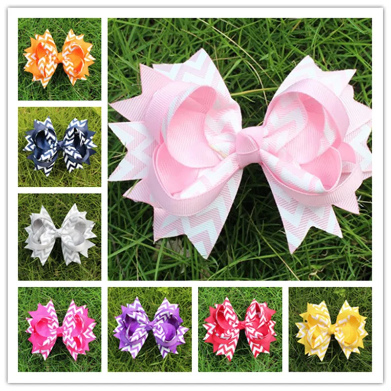 

1pcs/lot boutique kids big decorations for hair of grosgrain ribbon bows with clips for girls hairbows accessories hairpins