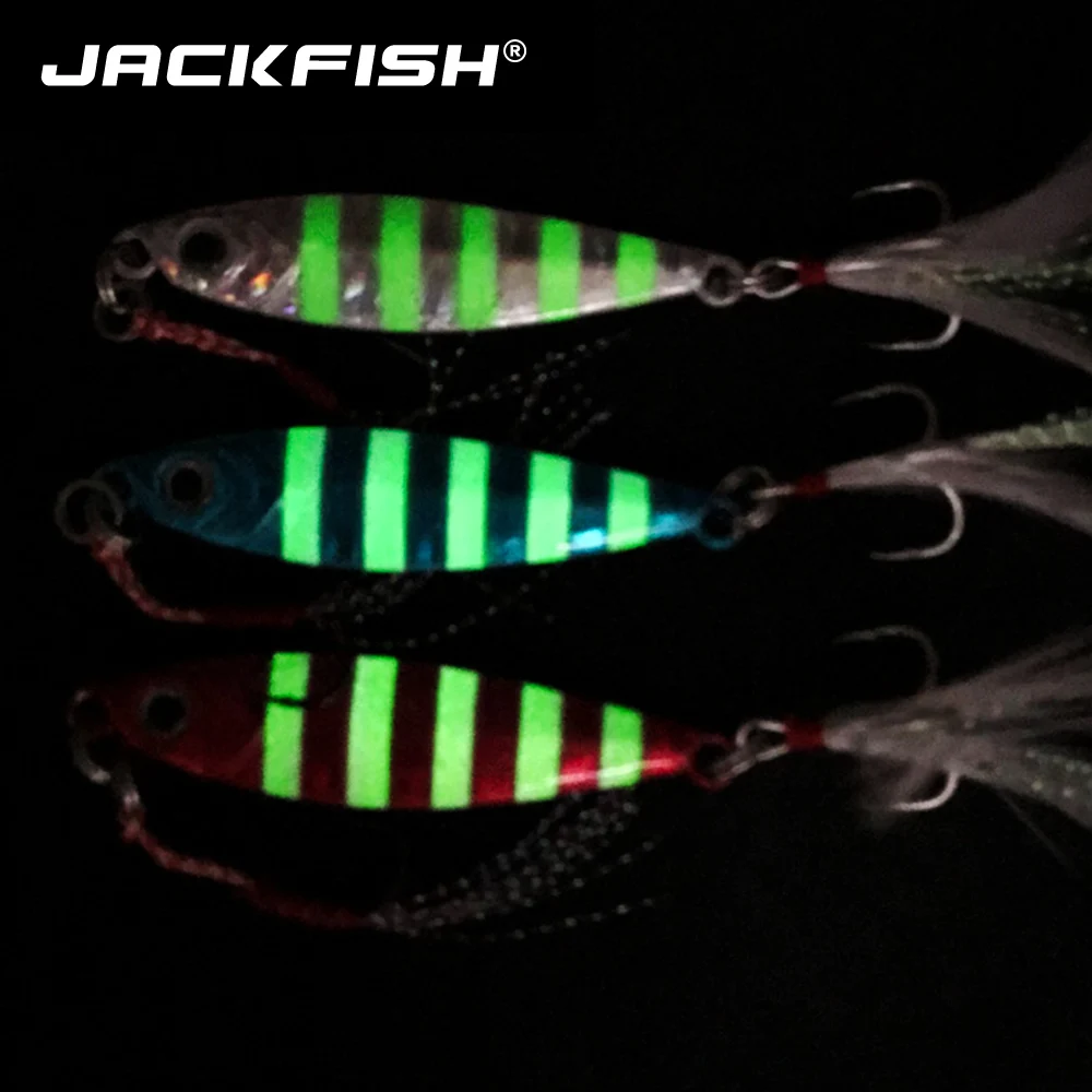 JACKFISH, 20 г/6 см, 3D глаза, лазерная приманка для тела, светящаяся металлическая приманка-джиг, блестящий нож, искусственная жесткая приманка, морская веревка, рыболовная приманка