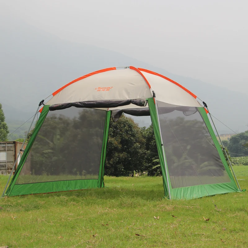 

Outdoor sun shade awning double large Summer beach party camping sun tent 6 waterproof folding gazebo canopy garden awning