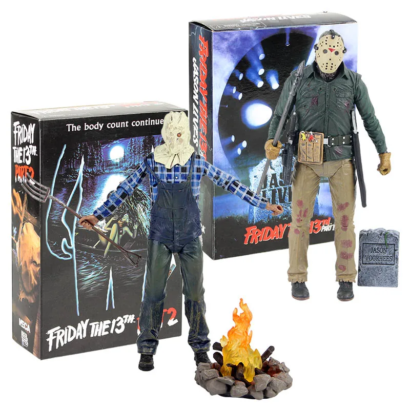 

2 style Friday the 13th Part 2 Jason Voorhees PVC Action Figure Collectible Model Toy for Christmas Gift