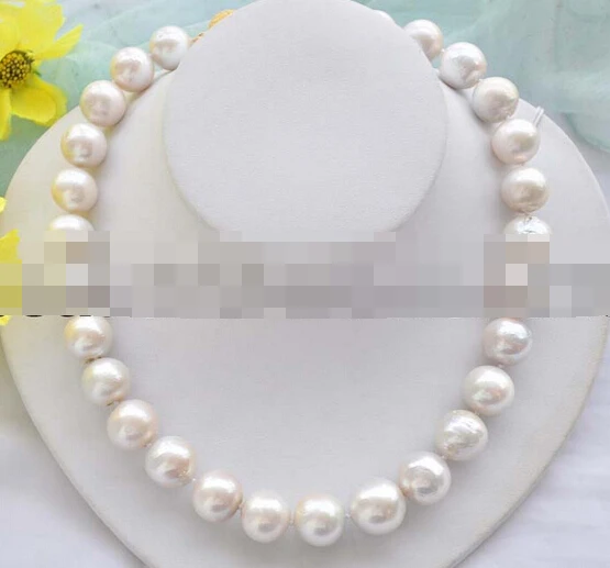 

ddh003809 HUGE 15mm WHITE ROUND Edison KESHI PEARL NECKLACE