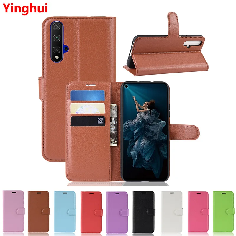 

Honor 20 Flip Wallet Leather Card Pocket Stand Phone Case for Huawei Honor 20 Book Style Full Protective Anti-knock Case Cover
