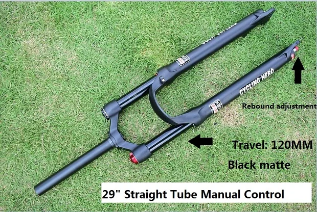 Регулировка отскока 100-120 мм ход горный велосипед пневматическая вилка подвеска вилка прямая труба конус над EPIXON SID 26 27,5 29 дюймов - Цвет: 29 inches