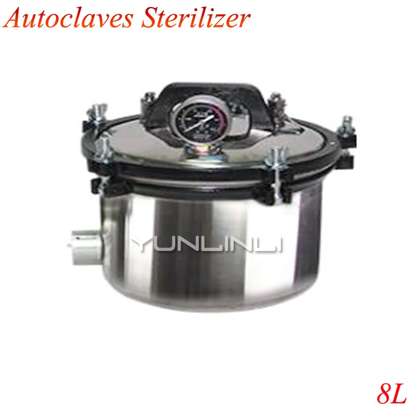 

220V Stainless Steel Sterilization Autoclave Pot Portable Pressure Steam Sterilizer Pot Surgical Medical With Anti-Dry XFS-280A