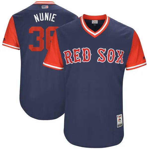 MLB Для мужчин Бостон Ред Сокс Эдуардо Нуньес &quotnunie&quot Военно-Морского Флота 2017