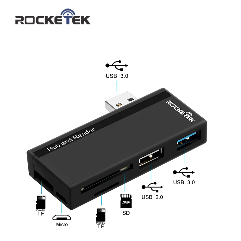 Высокоскоростной концентратор USB 2 порта Hab USB3.0 USB2.0 концентратор адаптер с SD TF кард-ридер solt для компьютера ноутбука