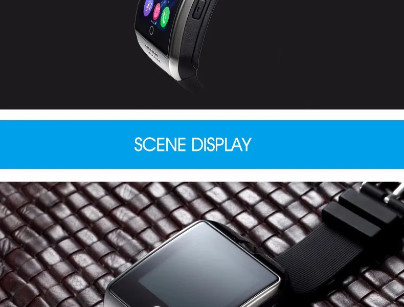 Умные часы Q18 Шагомер Умные часы с сенсорным экраном камера TF карта Bluetooth Smartwatch для Android IOS Телефон мужские часы