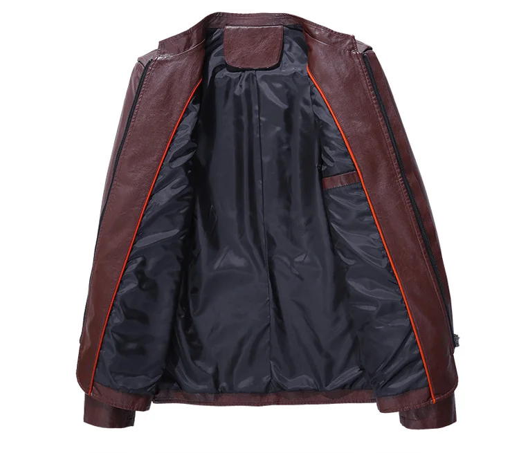 Осенние новые мужские кожаные куртки мужские пальто с воротником-стойкой мужские мотоциклетные кожаные куртки повседневная приталенная однотонная искусственная кожа пальто синий