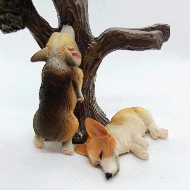

Sleeping Welsh Corgi Dog Resin Fairy Garden Fridge Magnet Home Decoration Accessories Figurines Statue Children Lovely Gifts